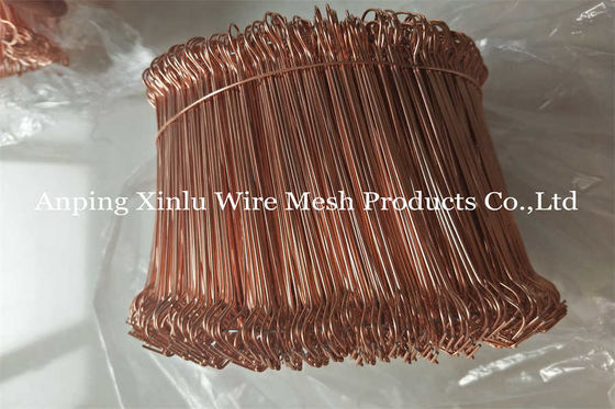 Double Loop Tie Wire - Bundle Packaging 14cm Length Garden 1.2mm Soft Copper Coated 20GA BWG22 Binding Loop Tie Wire (Двухцелевая цепная проволока)