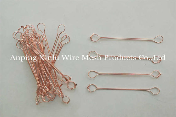Double Loop Tie Wire - Bundle Packaging 14cm Length Garden 1.2mm Soft Copper Coated 20GA BWG22 Binding Loop Tie Wire (Двухцелевая цепная проволока)